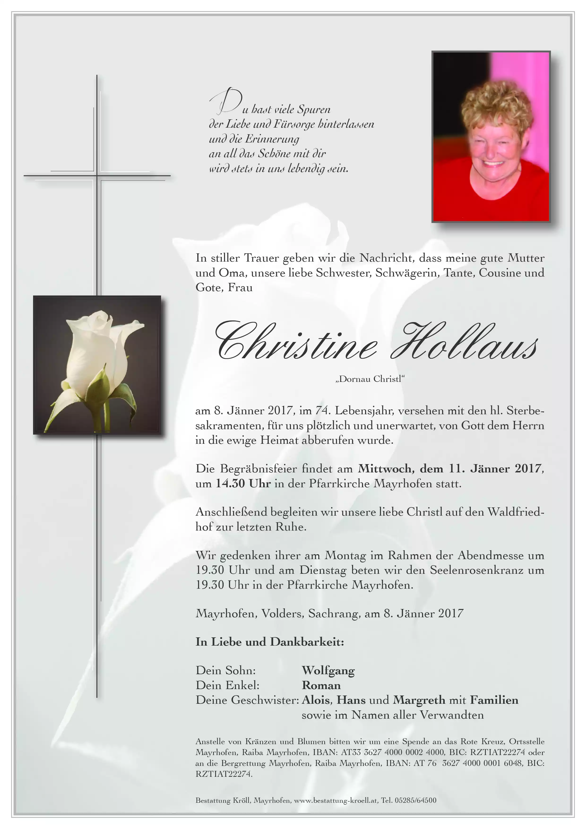 Parte von Christine Hollaus